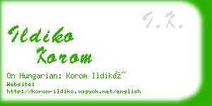 ildiko korom business card